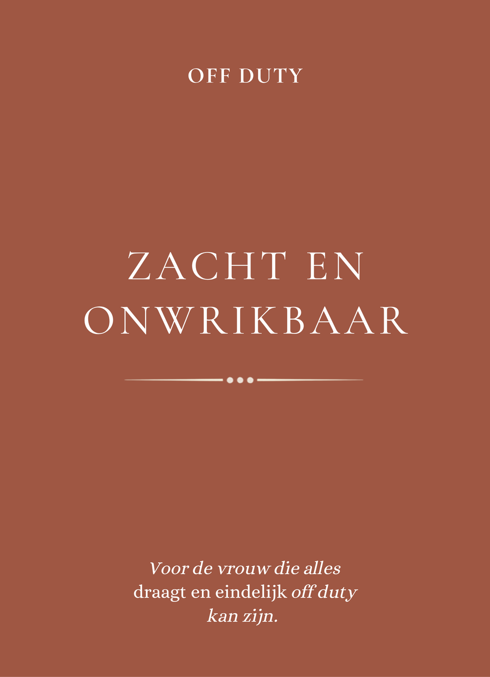 Cover van het ebook Zacht en Onwrikbaar van Off Duty